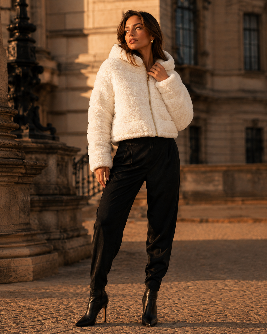 Look de outono com Jaqueta Dupla Face
